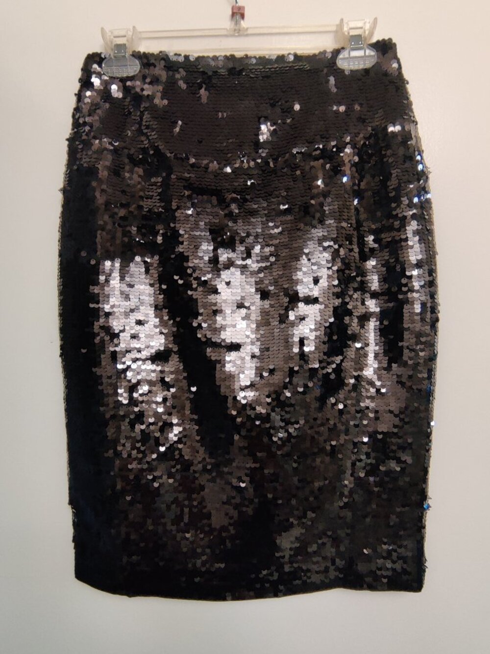 NWOT Express Design Studio Sequins Black Knee-Length Skirt *Party *Wedding